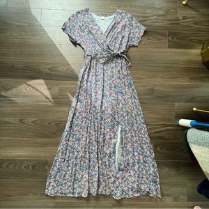 Simon’s Twik Floral Wrap Midi Dress